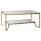 Madox Modern Classic Antique Gold Leaf Glass Rectangular Coffee Table