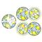 Palermo Global White Melamine Lemon Print Appetizer Plate - Set of 4