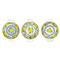 Palermo Global White Melamine Lemon Print Mini Handled Bowl - Set of 3