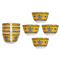 Benidorm Global Yellow Melamine Floral Dessert Bowl - Set of 4