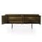 Karlin Industrial Loft Brass Gold Sunburst Patterned Iron 4 Door Sideboard