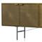Karlin Industrial Loft Brass Gold Sunburst Patterned Iron 4 Door Sideboard