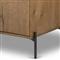 Alina Rustic Lodge Brown Oak Wood Black Iron 4 Door Rectangular Sideboard
