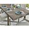 Lassy Rustic Lodge Wood Bronze Frame Extendable Dining Table - 84-106&quot;W