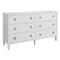 Marrie French Country White Oak 6 Drawer Double Dresser