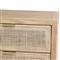 Ronaldo Coastal Beach Natural Pine Wood Woven Rattan 2 Drawer Office Cabinet