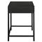 Ronaldo Coastal Beach Black Oak Wood Woven Rattan 2 Drawer Desk