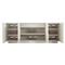 Alexa French Country White Wood Cast Resin Fronts 4 Door Media Cabinet