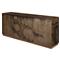 Rozalia Industrial Abstract Metal Brown Wood Rectangular Console Table