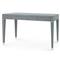 Claudette Modern Classic Wrapped Grey Linen Brass Accent Office Desk