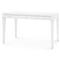 Claudette Modern Wrapped White Linen Brass Accent Office Desk