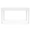 Claudette Modern Wrapped White Linen Brass Accent Office Desk
