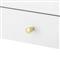 Claudette Modern Wrapped White Linen Brass Accent Office Desk