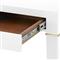 Claudette Modern Wrapped White Linen Brass Accent Office Desk