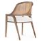 Edward White Upholstered Linen Brown Mahogany Dining Arm Chair
