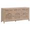 Lulu Coastal Beach Oak Wood Arched Woven Cane Sideboard
