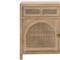 Lulu Coastal Beach Oak Wood Arched Woven Cane Sideboard