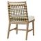 Palecek Pratt Coastal White Performance Whitewash Wood Jute Rope Dining Side Chair