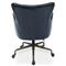 Alexander Rustic Blue Upholstered Leather Metal Nailhead Trim Swivel Office Chair