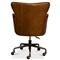 Alexander Light Brown Upholstered Leather Metal Base Nailhead Trim Swivel Office Chair