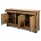 Cole Rustic Lodge Brown Walnut Wood 3 Door Buffet Sideboard