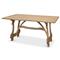 Chase French Country Brown Walnut Wood Rectangular Dining Table - 63&quot;W