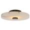 Moers Industrial Loft White Alabaster Bronze Iron Semi Flush Mount