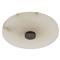 Moers Industrial Loft White Alabaster Bronze Iron Semi Flush Mount