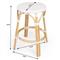 Lily Coastal Beach White Woven Brown Rattan Counter Stool