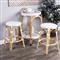 Lily Coastal Beach White Woven Brown Rattan Counter Stool