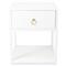Allura Modern Classic White Wood Side End Table