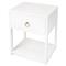 Allura Modern Classic White Wood Side End Table