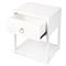 Allura Modern Classic White Wood Side End Table