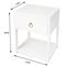 Allura Modern Classic White Wood Side End Table