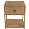 Allura Modern Classic Natural Brown Wood Side End Table