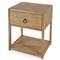 Allura Modern Classic Natural Brown Wood Side End Table