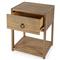 Allura Modern Classic Natural Brown Wood Side End Table