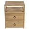 Allura Modern Classic Natural Brown Wood Nightstand