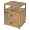 Allura Modern Classic Natural Brown Wood Nightstand