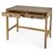 Allura Modern Classic Natural Brown Wood Desk