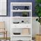 Allura Modern Classic White Wood Bookcase