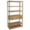 Allura Modern Classic Natural Brown Wood Bookcase