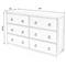 Allura Modern Classic Blue Wood Double Dresser