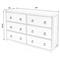 Allura Modern Classic White Wood Double Dresser