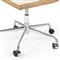 Alek Modern White Performance Upholstered Seat Cane Brown Wood Office Chair