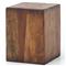 Scarlett Rustic Lodge Brown Reclaimed Wood Square Block End Table