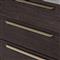 Yvette Rustic Dark Brown Reclaimed Pine Wood Gold Iron 6 Drawer Double Dresser