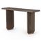 Farvald Mid Century Modern Dark Brown Reclaimed Wood Rectangular Console Table