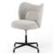 Anneli Modern Grey Performance Boucle Black Aluminum Swivel Office Chair