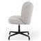 Anneli Modern Grey Performance Boucle Black Aluminum Swivel Office Chair